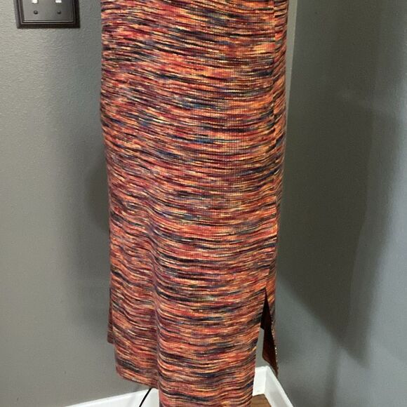 Anthropologie multicolor ribbed mock neck sleeveless tunic top - Picture 4 of 10